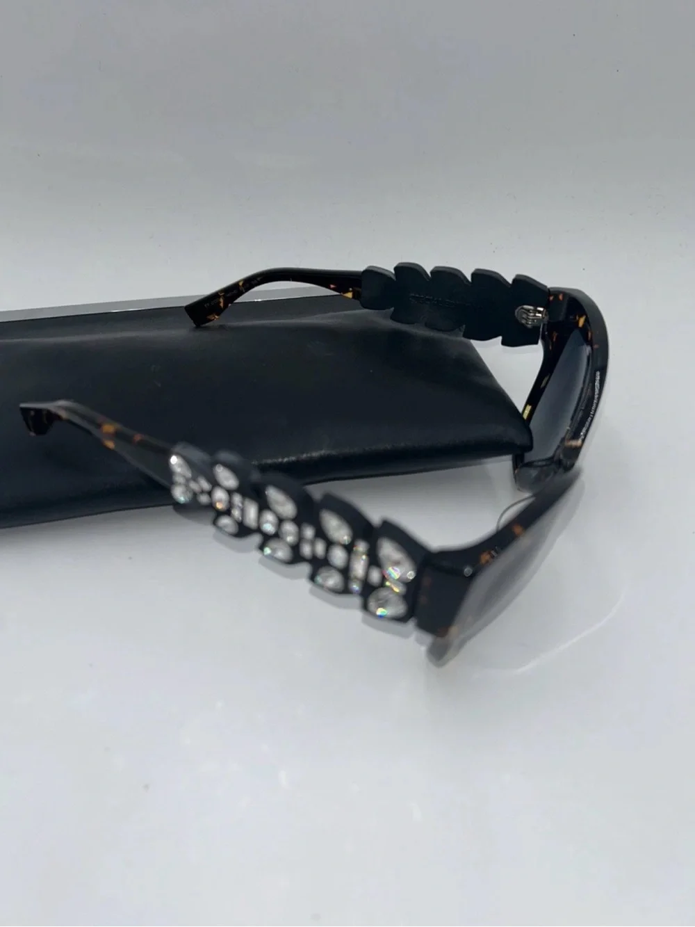 Fendi Special Edition Sunnies FF0139S N6DHD Havana Spotted Crystals Black & Case